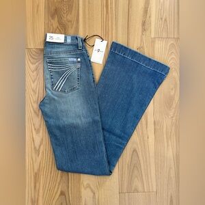 7 For All Mankind Dojo Original Jeans Women's Flare Leg Trousers NWT Size 25